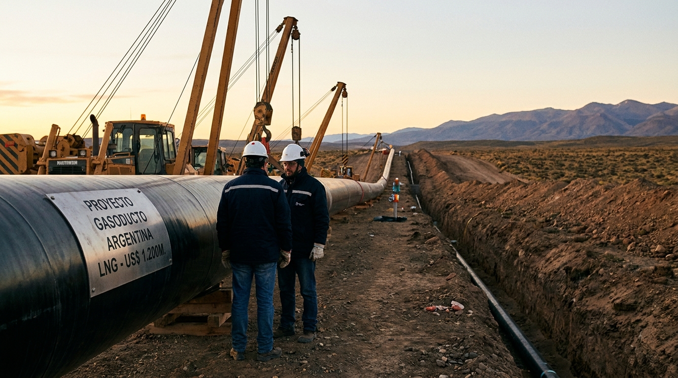 Adjudicado gasoducto clave de Argentina LNG: Inversión de US$ 1.200 millones